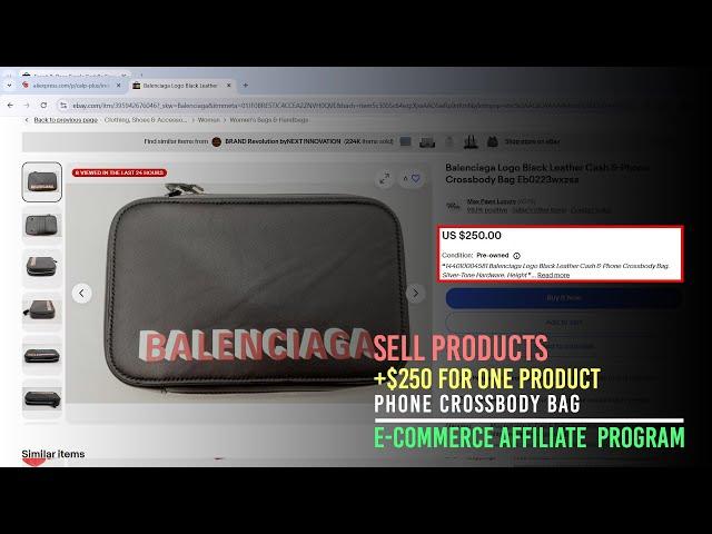 EARN $250 Selling products on ebay (Phone Crossbody Bag) | e-commerce affiliate pt.1