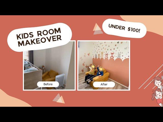 I did Kids Room Makeover for $80!!! Budget friendly kids room makeover