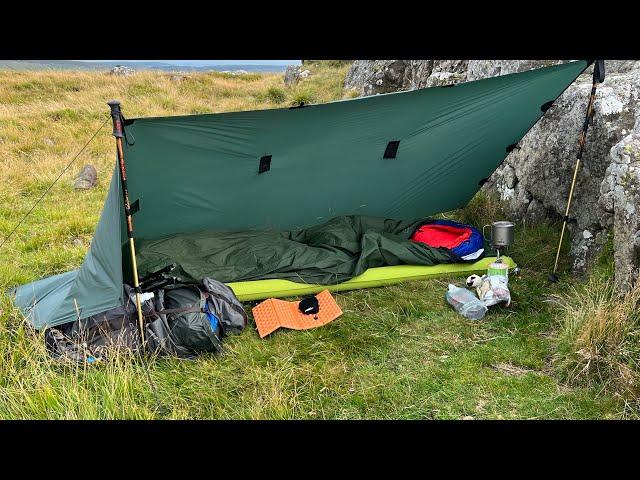 Tarp and Bivy camp on the Cheviot Border ridge