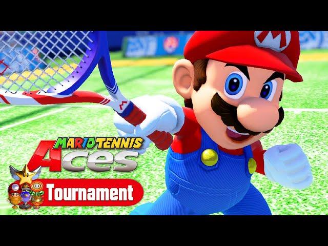 Mario Tennis Aces - Tournament Mode: All Cups (Mario Gameplay)