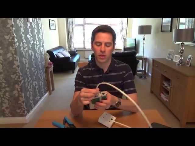 How To install a CAT6 Network Faceplate Socket & RJ45 Plug using soild core cable.