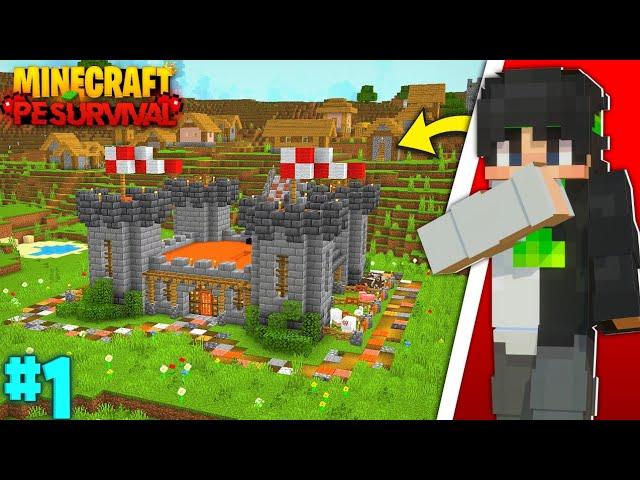 Minecraft PE Survival Series Ep 1 in 1.21  | Made OP Survival Base & Armour