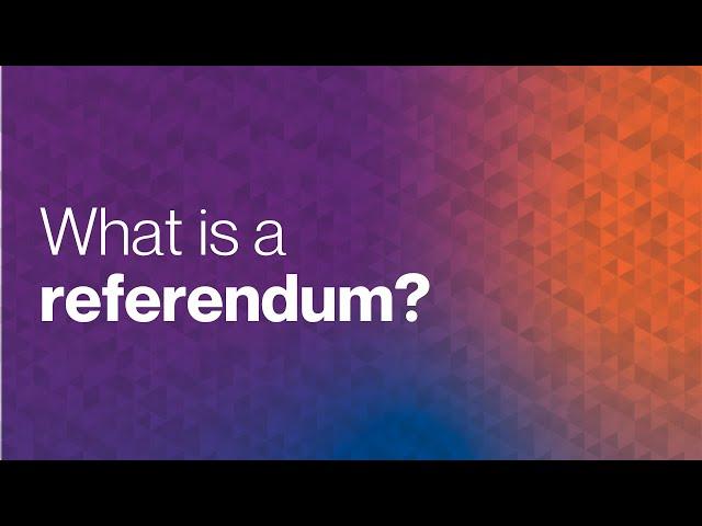 What is a referendum?