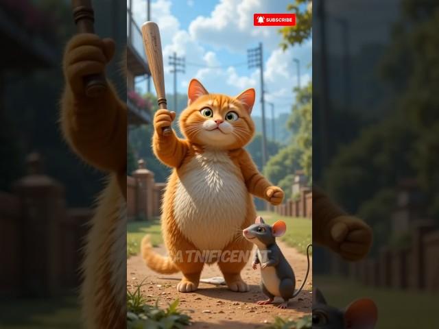 The poor fat ginger cat got trapped in its own net #shorts #catlovers #aicat