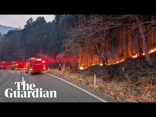 Firefighters struggle to contain seven-day wildfire in north-eastern Japan