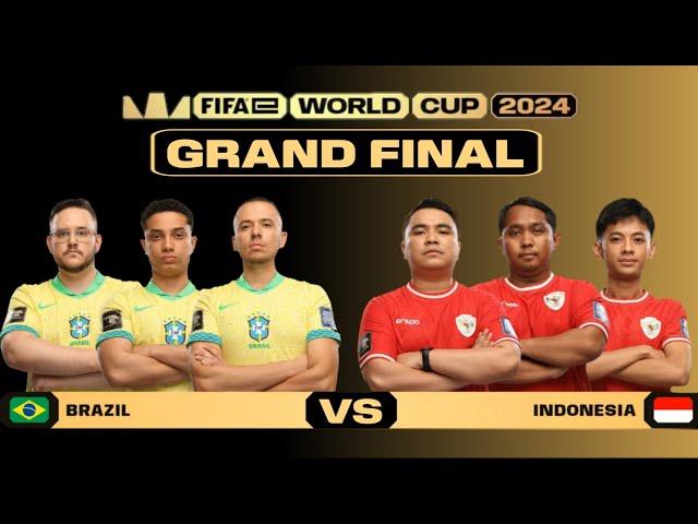 GRAND FINAL | FIFAe WORLD CUP 2024 : BRAZIL VS INDONESIA | eFOOTBALL CONSOLE