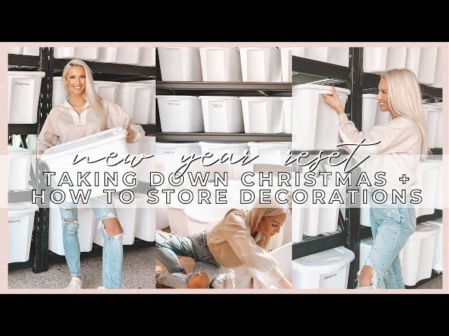 RESET DAY 2023 | TAKING DOWN CHRISTMAS DECOR | CLEAN & ORGANIZE WITH ME