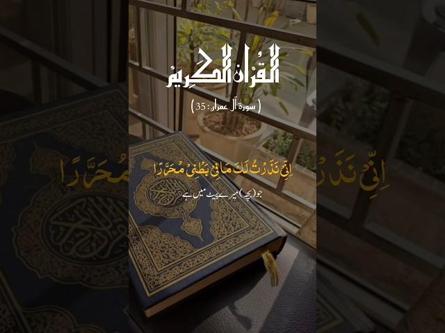 Surah Al-imran 3 | Ayah 35-37 Translation in Urdu