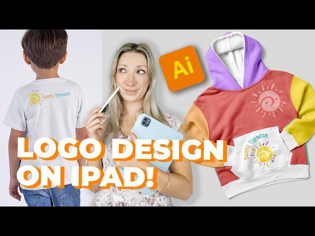 LOGO DESIGN IN ADOBE ILLUSTRATOR FOR IPAD | Step by step tutorial | New features and tools