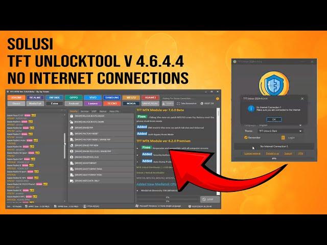 Solusi TFT Unlocktool 4.6.4.4 Error No Connection Internet