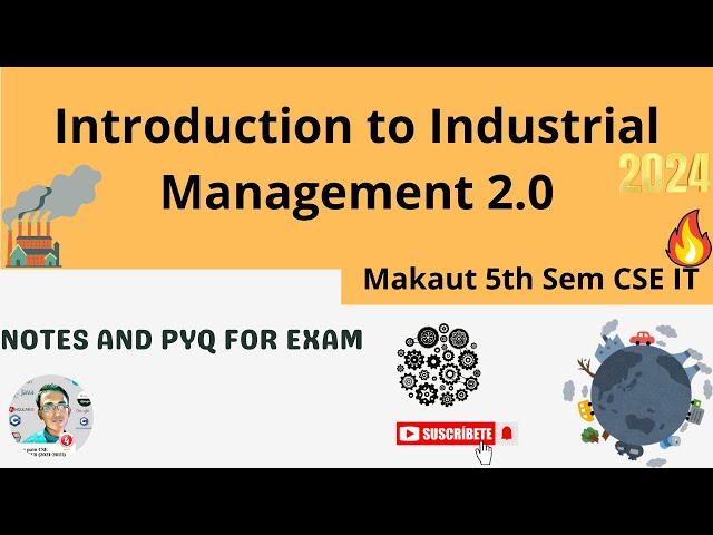 Introduction to Industrial Management Exam Notes and PYQ▶️Makaut #makaut #exam #management #cse