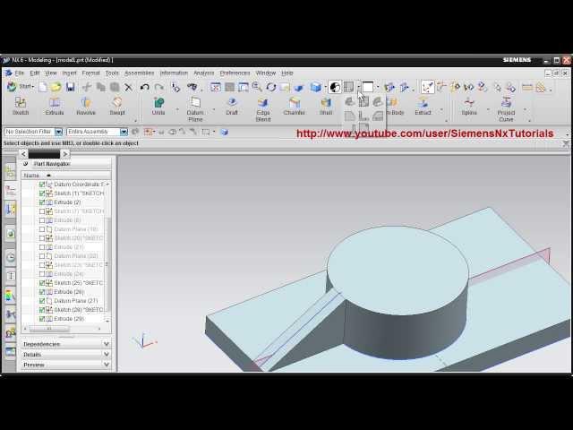 Siemens Nx Training Tutorial | UG Nx CAD Tutorial | How to create Rib / Stiffener in Nx