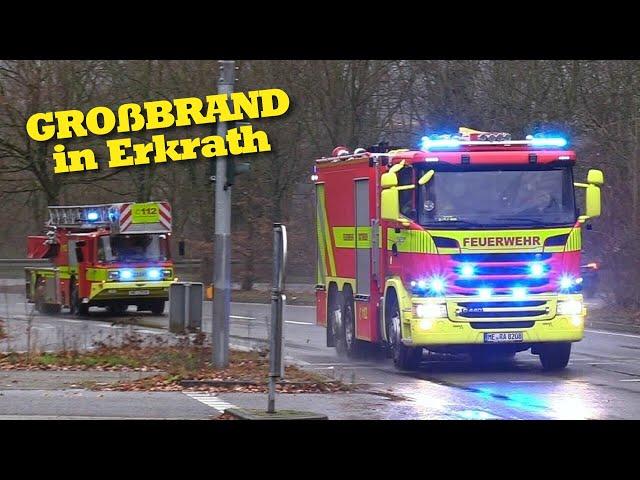 [GROßBRAND IN ERKRATH] Zahlreiche Einsatzfahrten aus dem Kreis Mettmann