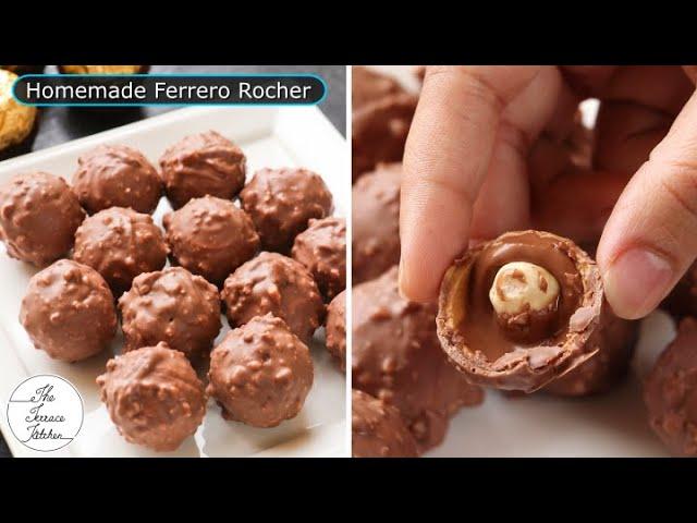 Ferrero Rocher Style Chocolate At Home | Center Filled Chocolate Bomb ~ The Terrace Kitchen