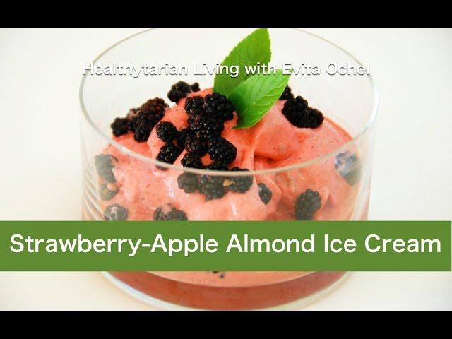 Strawberry-Apple Almond Ice Cream: Nutrition Info & Recipe