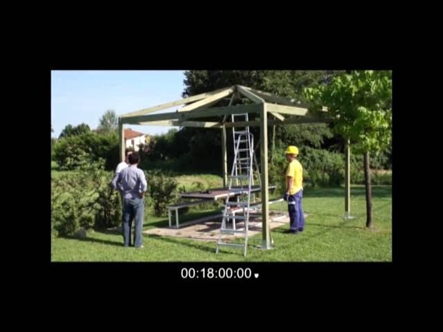 Costruire un Gazebo in legno in 18 minuti!