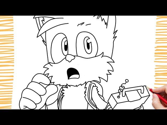 How to Draw TAILS  I Easy