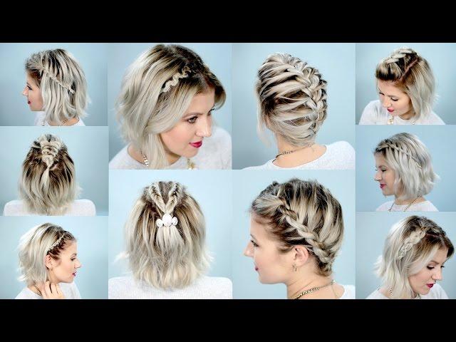 10 EASY BRAIDS FOR SHORT HAIR TUTORIAL | Milabu