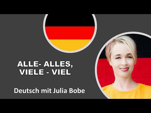 alle-alles, viele-viel. | Немецкий язык для начинающих | Deutsch mit Julia Bobe