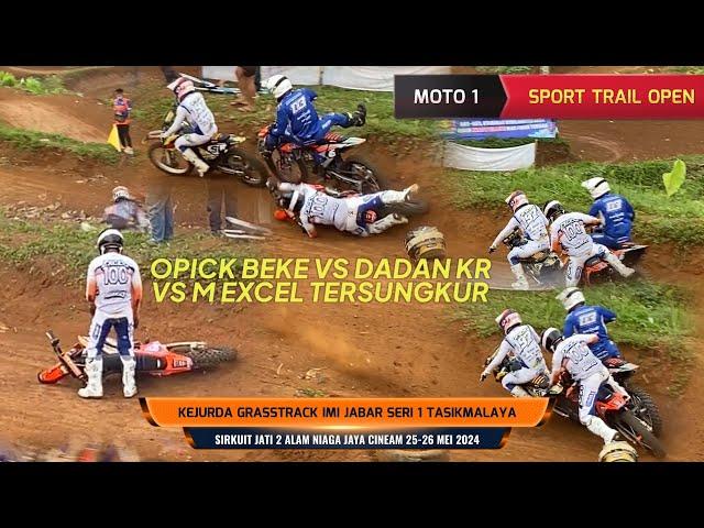 Sengit Opick Beke vs Dadan KR vs M Excel Tersungkur Kejurda Grasstrack Jabar