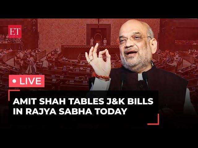 HM Amit Shah tables two Jammu & Kashmir Bills in Rajya Sabha | Parliament Winter Session 2023 | Live