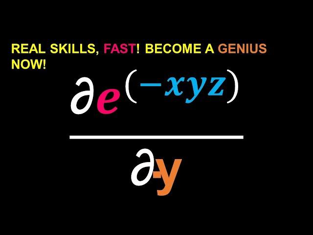 How to Find Partial Derivatives (e^-xyz Example) | Multivariable Calculus Tutorial