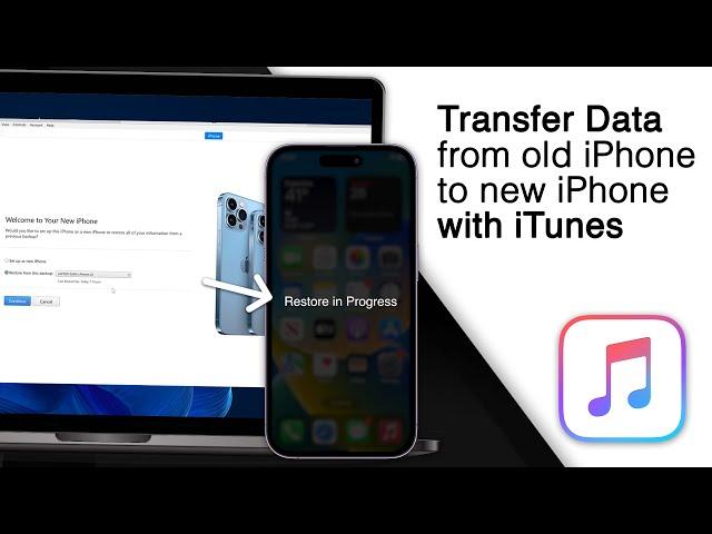 How to Transfer Data from old iPhone to new iPhone with iTunes!