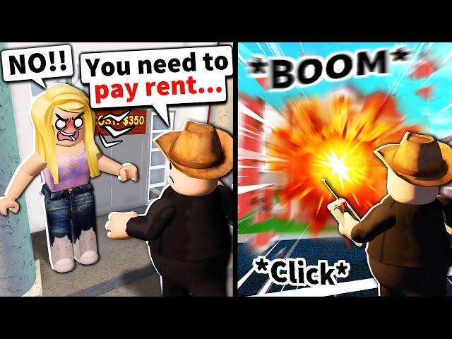I asked Roblox noobs to pay rent... then blew up their homes with admin