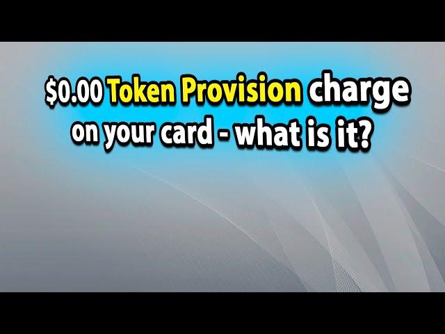 What's Token Provision St Louis MO charge on your credit card? Is it a legit transaction?