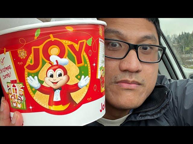 Filipino Veteran Eating Jollibee Whole Menu!