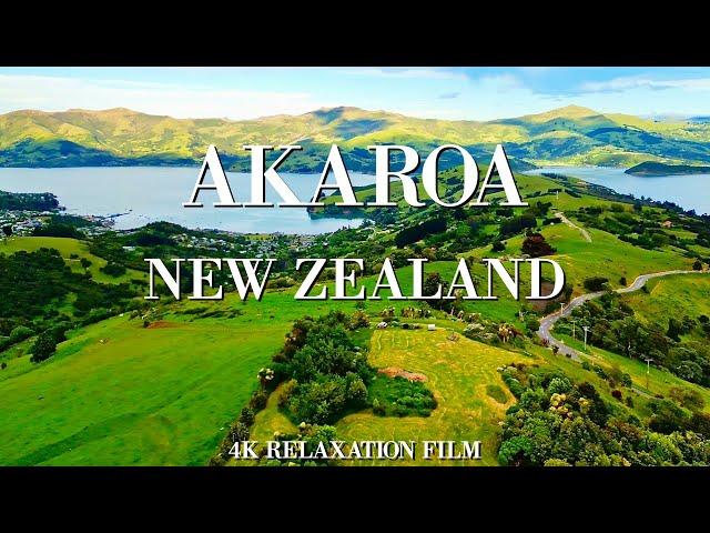 NEW ZEALAND 4K | Relaxation Film & Ambient Music  | AKAROA Village | Cinematic version