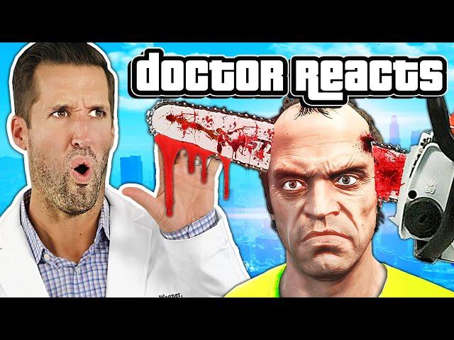 ER Doctor REACTS to Craziest Grand Theft Auto V (GTA 5) Injuries