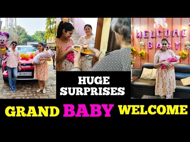 GRAND WELCOME FOR OUR NEWBORN BABY | আমার মেয়েকে বরণ করে ঘরে তুললো️ | Surprises for Our New Mom