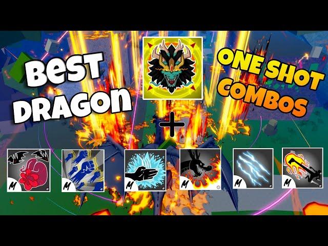 Dragon ONE SHOT Combos With ALL Fighting Styles... (BROKEN) | Blox Fruits [DRAGON Update ]