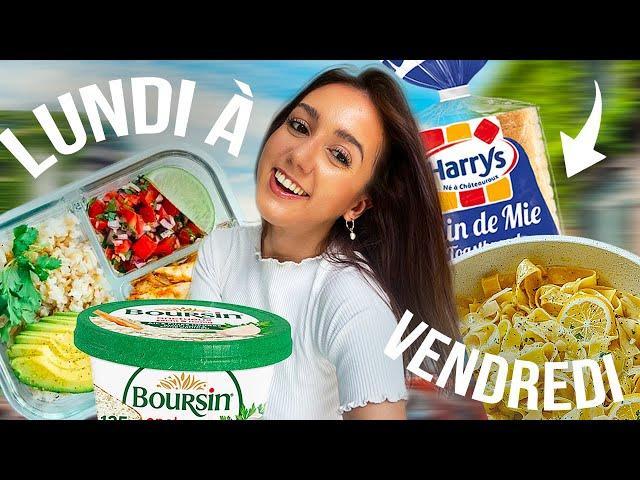 5 IDÉES DE REPAS DU LUNDI AU VENDREDI! (faciles & rapides)