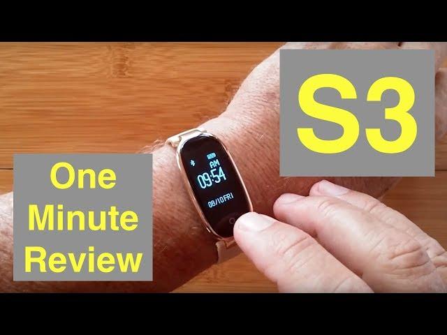 ZKCREATION S3 Fitness Tracker for Women IP67 Waterproof Smart Bracelet: One Minute Overview