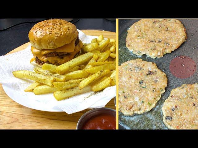 Try Better Than Fast Food  ️  Masala Smashed Chicken Burger Recipe | Cook With Faiza