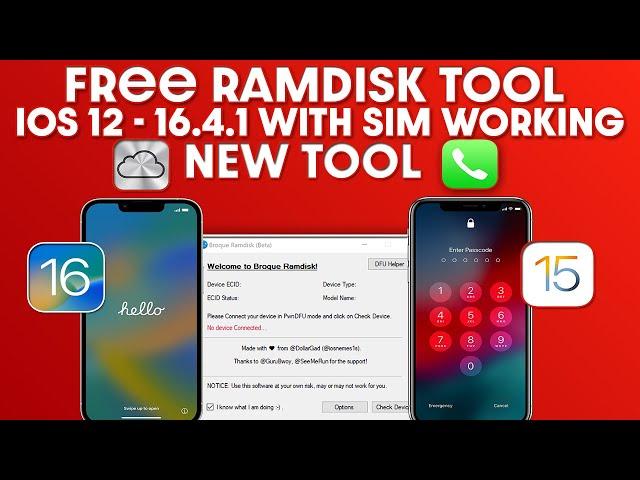 Free Unlock Passcode / iPhone Unavailable iOS 16.4.1 - 12.5.7 Sim working  With Broque Ramdisk⭐️