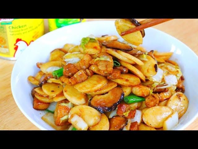 Easy Stir-Fry Rice Cakes Recipe (Nian Gao) & Win $1000 Knorr Sweepstakes, CiCi Li