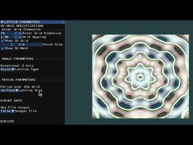 Implicit Modelling - Rotating a gyroid lattice 360 degree about an axis