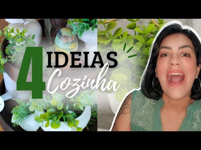 DIY | 4 IDEIAS PARA DECORAR A COZINHA | DECORAÇÃO FÁCIL E BARATA