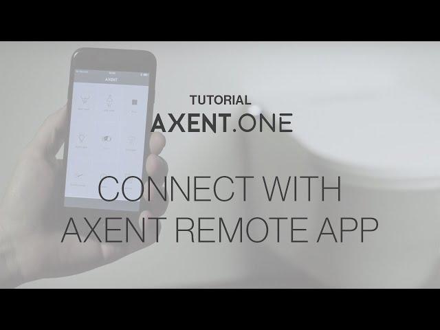 AXENT.ONE Dusch WC - AXENT Remote APP