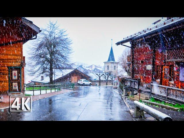 Switzerland 4K  Laysin, walking in the rain, the 'oxygen of the Alps'