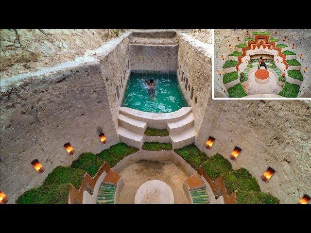 How To Build and Decoration a Modern Secret Underground Swimming Pool and Underground House