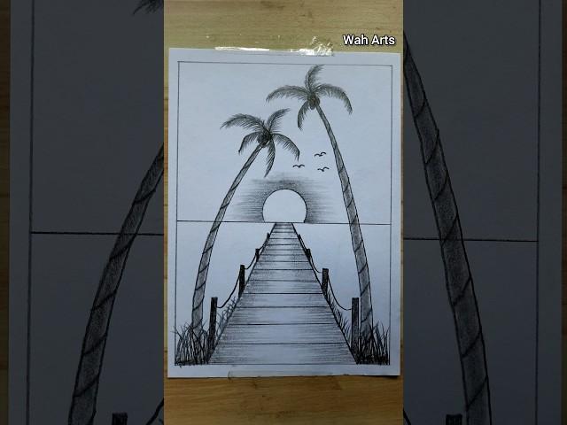 landscape drawing #easydrawing