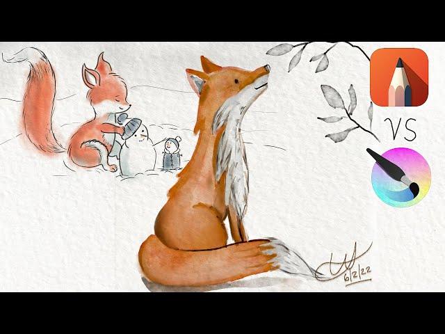 KRITA vs SKETCHBOOK | What is the BEST Digital Art Software for Painting WATERCOLOR