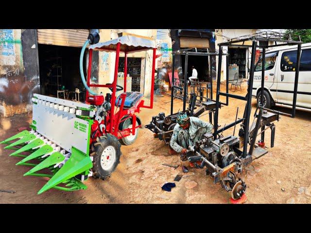 Manufacturing Process of Mini Combine Harvester Machine || How to Make Mini Tractor With Reaper
