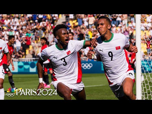 Morocco thrashes Egypt to win first-ever bronze medal in men's soccer | Paris Olympics | NBC Sports