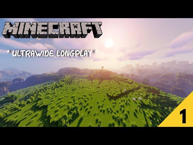 Minecraft Relaxing Longplay Ep. 1 The Beginning | ULTRAWIDE | No Commentary