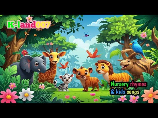 Jungle Animals Song for kids | Fun with wild animals | K-land007 | nursery rhymes & kids songs